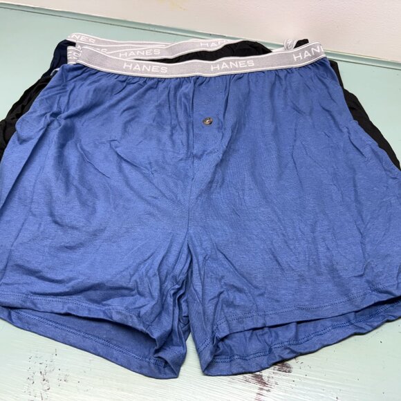 Hanes 5 Pairs, Cool & Breathable Cotton Boxers for Men, Moisture-Wicking - Picture 2 of 3